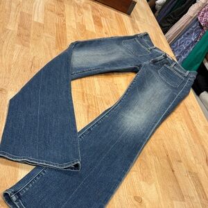 MOTHER Women's Blue Boot Cut Jeans